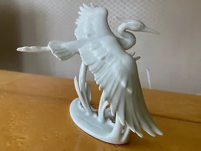Buy KAISER - White Porcelain Flying Heron Figurine By Gerhard Bachmann • 48£