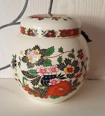 Buy Vintage Sadler Pottery Ginger Jar Storage Container 'India Peony' Pattern C1950s • 10£