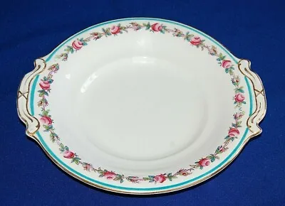 Buy Antique Two Handled Rose & Gilt Decorated Cake, Sandwich Plate. C 1900's. • 8.99£