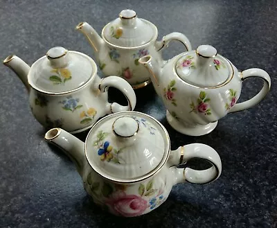 Buy Sadler Vintage Mini Bone China Teapots X 4 (NWOT) • 79.99£