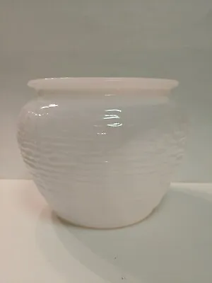 Buy National Potteries Cleveland Pottery White Milk Glass Planter Vase Bowl • 4.81£