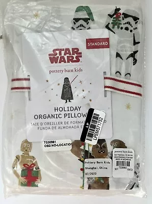 Buy Pottery Barn Kids Star Wars Holiday Christmas Organic Standard Pillowcase New • 34.09£