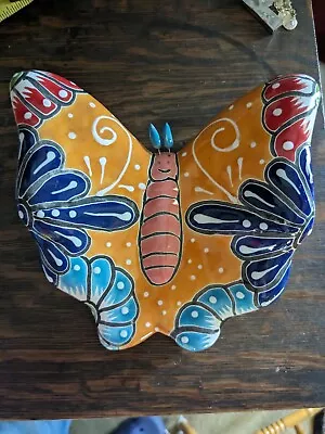 Buy Talavera Mexican Pottery 6 1/2  Butterfly • 18.90£