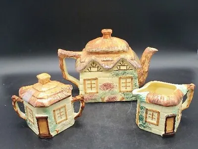 Buy Vintage Keele Street Pottery Cottage Ware Tea Set Creamer Sugar Lids England  • 30.28£