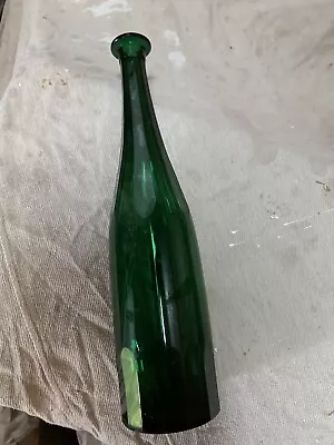 Buy Unusual Green Cut Glass 19th Century Bottle • 10£