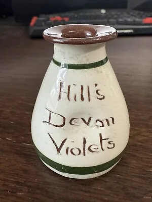 Buy Hand Painted Devon Pottery Small 3” Vase - Hill's Devon Violets Made In England • 21.61£