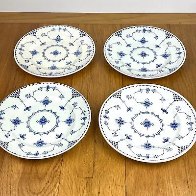Buy 4 X Vintage Furnivals Blue Denmark Large Side Plates - 20 Cm / 8  • 29.95£