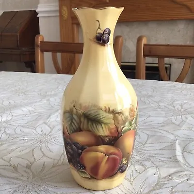 Buy Aynsley Orchard Gold Vase , Scalloped Top Edge Height 17cm • 25£