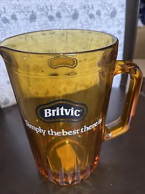 Buy Vintage Amber Glass Britvic Jug 'simply The Best There Is' Retro Barware Pub • 5£
