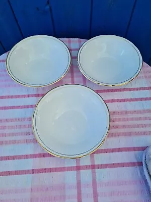 Buy Vintage DUCHESS Bone China ASCOT DOUBLE GOLD BAND - 3 X 6 Inch CEREAL BOWLS  • 7.99£