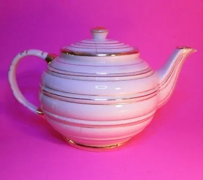 Buy SADLER 1378 F Ivory And Gold Colored Teapot, Vintage, Made In England • 38.57£
