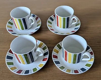 Buy 4 Midwinter Mexicana Coffee/Tea Cups And Saucers, Jessie Tait Design. • 10£
