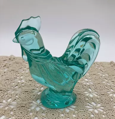 Buy Fenton Rooster Figurine Vintage Blue Green Iridescent Carnival Glass 5” LOVELY • 27.94£
