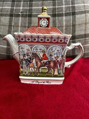 Buy Sadler Tea Pot - A Day At The Races • 22.50£