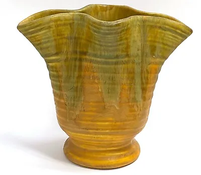 Buy Camark Pottery Green Over Orange Arts & Crafts Vase • 144.07£