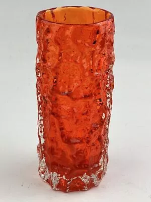 Buy WHITEFRIARS TANGERINE Bark Vase By Geoffrey Baxter, 19cm, MEDIUM Size. 1960s. • 140£