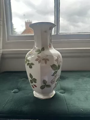 Buy Wedgwood Bone China Vase In Wild Strawberry Design Made In England Perfect Cond • 0.99£