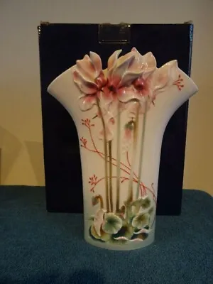 Buy Franz Porcelain - Rare Cyclamen Charm Vase In Box • 95£