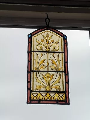 Buy Outstanding Early Victorian Compact Stained Glass Window Panel • 560£