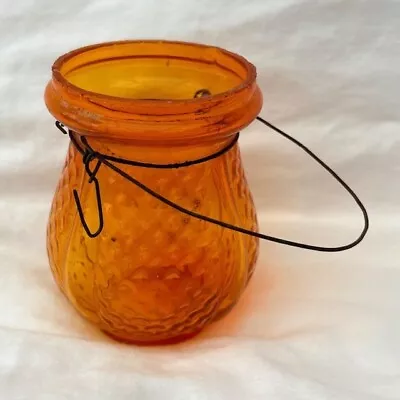 Buy Yellow Orange Glass Victorian Christmas Fairy Light Candle Lamp RARE COLOR • 90.56£