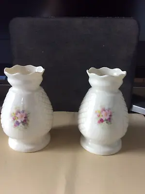 Buy PAIR Irish Parian Donegal China Small Floral Vases VGC NO BOXES FREE POSTAGE • 12.75£