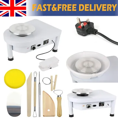 Buy Electric Pottery Wheel Ceramic Making Machine DIY Potter Clay Mould Tool UK Plug • 168.44£