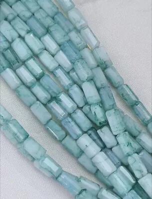 Buy Rectangle Glass Beads, Crackle Glass, Baking Painted, 6.5mm X 3.5mm • 3.90£