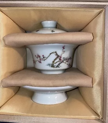 Buy Fine China Porcelain Ceramic Flower Cover Bowl Tea Cup • 96.42£