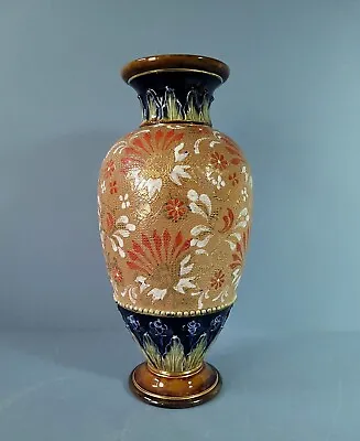 Buy ROYAL DOULTON SLATERS VASE Floral Decoration     4451 Signed KM 12  Tall • 59£