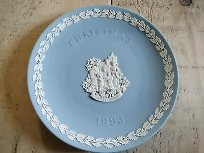 Buy Wedgwood Blue Jasperware Plate Christmas Carol Singers 1993 • 5£