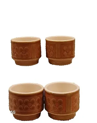 Buy Vintage Hornsea Pottery Saffron Egg Cups , Set X 6,  1970s • 26.06£