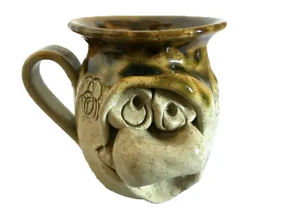 Buy Vintage Ugly Face Pottery Coffee Mug Cup Handmade Glazed Stoneware • 9£