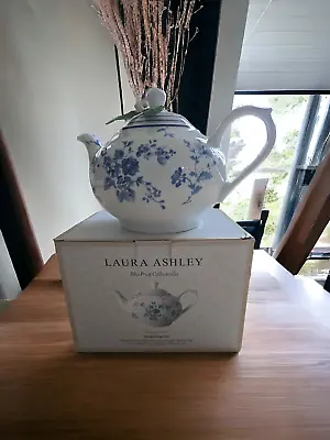 Buy Laura Ashley Blueprint China Rose Teapot, 1.6L, Blue/White RRP £50 • 28.99£