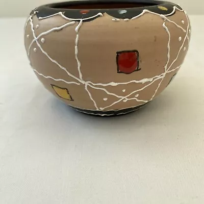 Buy ITALIAN  Retro Ceramic Hand Decorated/Painted/Enamelled Pottery Small Bowl. • 12.99£