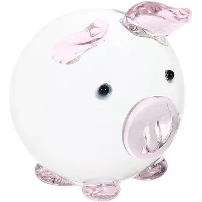 Buy  Crystal Glass Cute Animal Figurine Pig Figurine Collection Ornament Statue • 7.99£