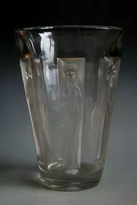 Buy Antique Art Deco Rene Lalique Six Figurines Glass Vase - Circa 1912 • 1,545£