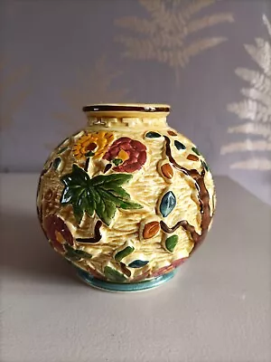 Buy Vintage H J Wood 'Indian Tree' Hand Painted Ceramic Vase • 15£