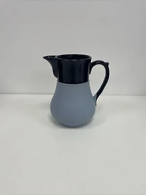 Buy Lovatt's Langley Ware Art Pottery Blue Creamer Small Pitcher Vase • 35£