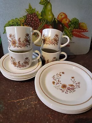 Buy Vintage Pyrex Tableware  Coffee Tea Cup Set And Side Plates   • 40£
