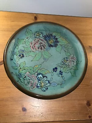 Buy Guernsey Pottery Plate VGC 10 In’s Floral Green  • 9.99£