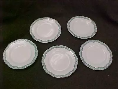 Buy 5 Vintage 1913 Johnson Brothers Touraine 7 Bread/butter Plates Blue White Gold T • 19.29£