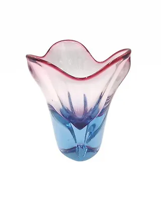 Buy Vintage Bohemian Czech Art Glass Vase Possibly By Chribska  17 Cm (6.7 ) • 25£