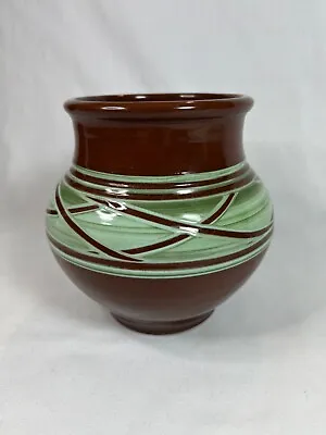 Buy Vintage Holkham Pottery Brown Glazed Vase • 15£