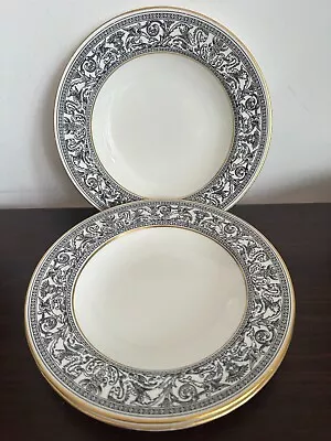 Buy Wedgwood - Florentine - Black & Gold - W4312 - 3 X Breakfast Lunch Plates 9  • 49.99£