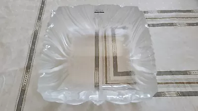 Buy Large Heavy Lalique France Frosted & Clear Crystal Square Bowl, 11.5  • 488.14£