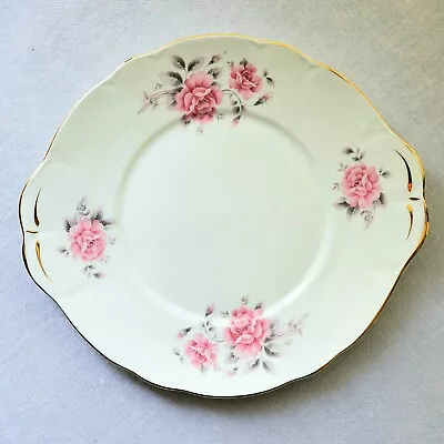 Buy Porcelain Duchess Floral Sandwich Plate Server - Pink Flowers • 15.99£