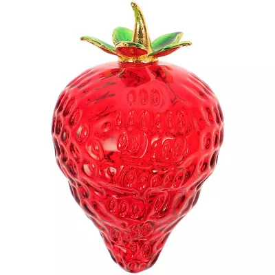 Buy  Crystal Strawberry Figurines Miniature Fruit Ornament Accessories • 10.49£