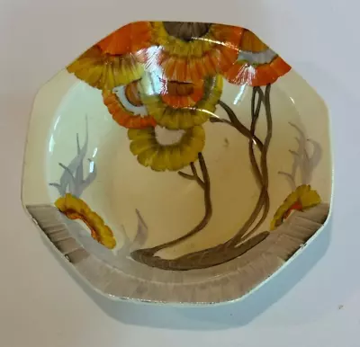 Buy Clarice Cliff RHODANTHE Pattern Octagonal Cereal Bowl, Circa 1936. Art Deco • 49.90£
