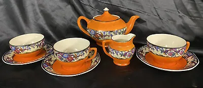 Buy Swinnertons ?orange & Flower Bird Pattern Jug Teapot Bowl Teacups Saucers • 11.99£