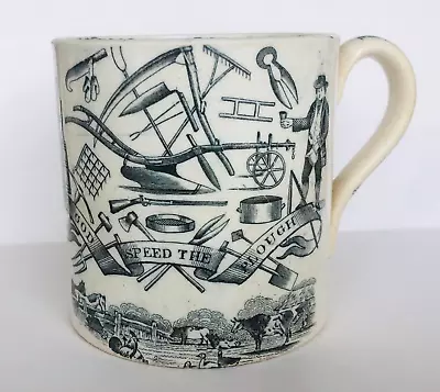Buy Rare Antique Creamware  God Speed The Plough  Cider Cup Mug Early C1790/1830 • 190£